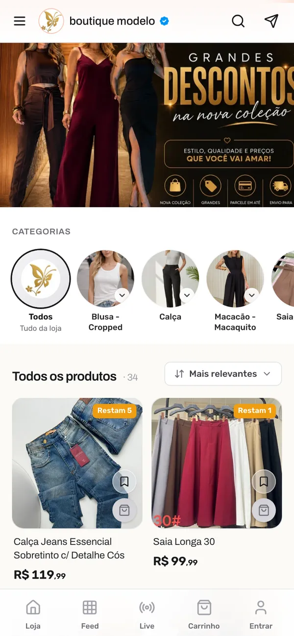 O tema Marketplace no celular